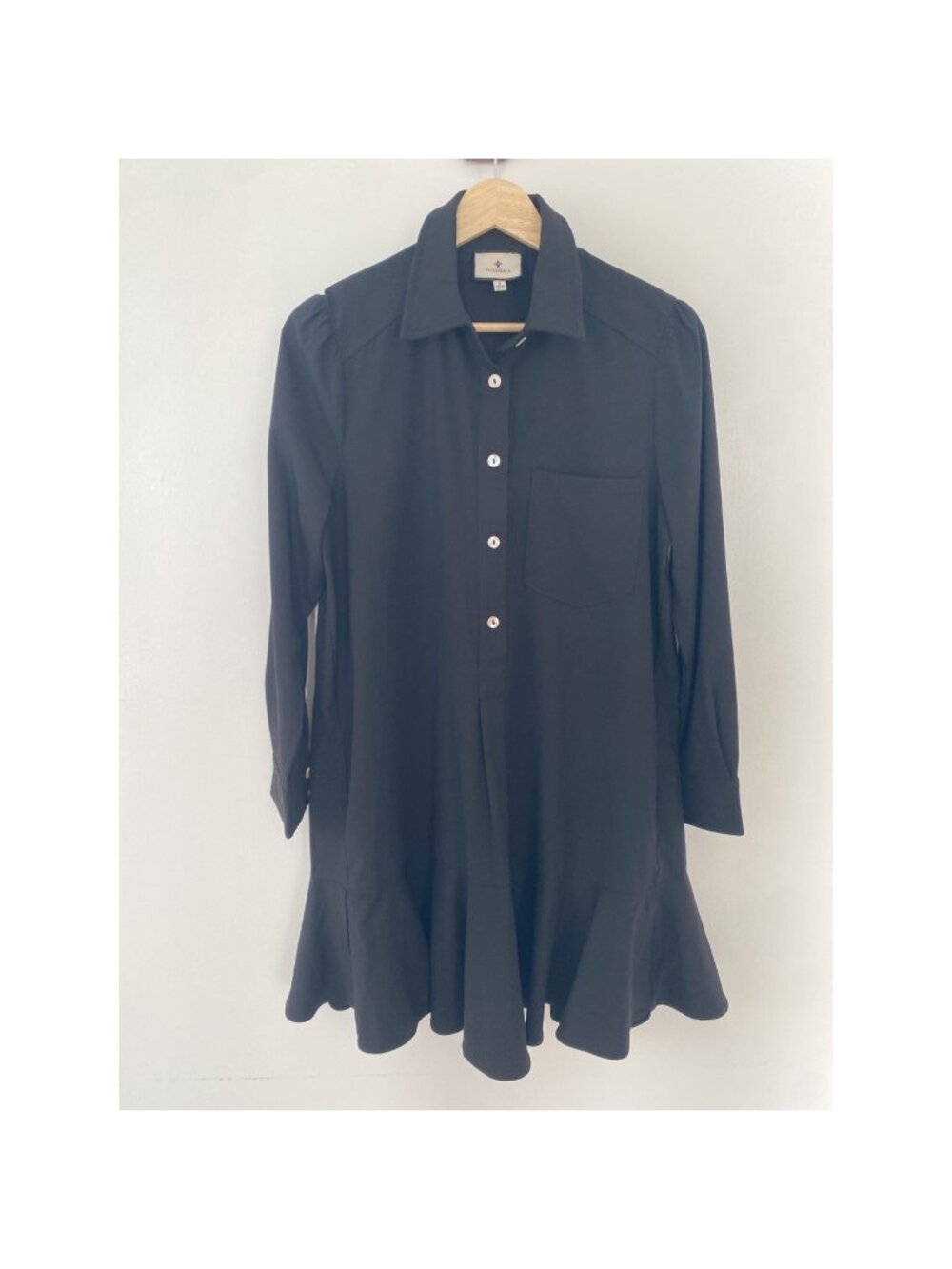 Tuckernuck Callahan Long Sleeve Collared Dress Black